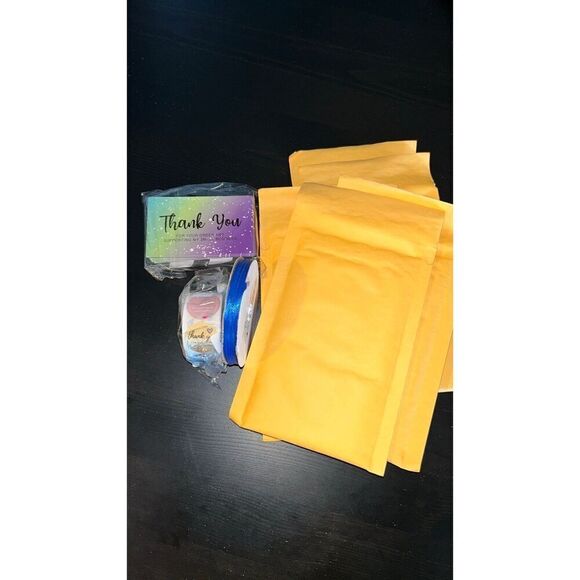 Thank you! stickers  (500) and card (50) lace (1), 5 envelopes, 556pc su… - Picture 1 of 4